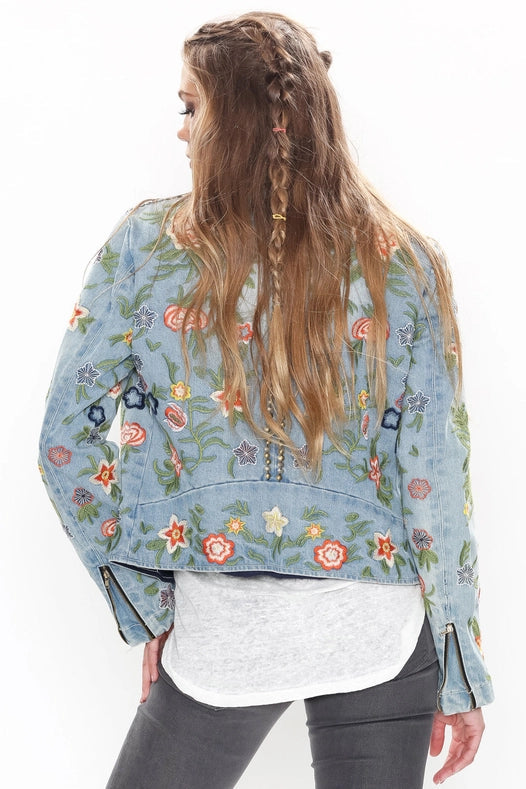 Lucinda Embroidered Denim Jacket