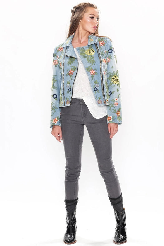 Lucinda Embroidered Denim Jacket