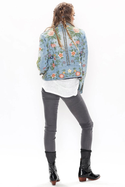 Lucinda Embroidered Denim Jacket