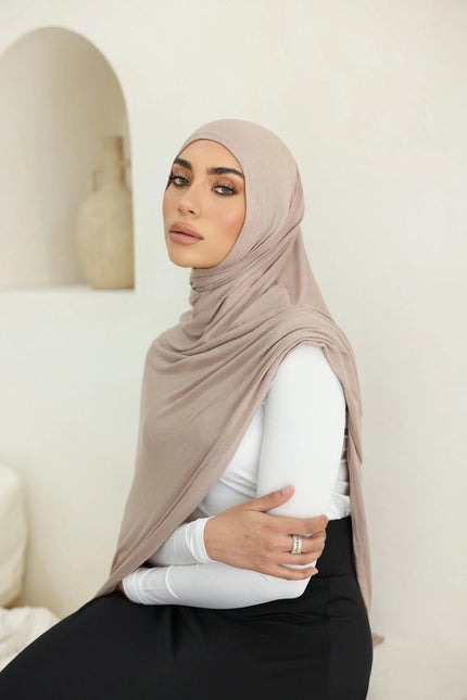 Luxe Jersey Hijab - Fawn