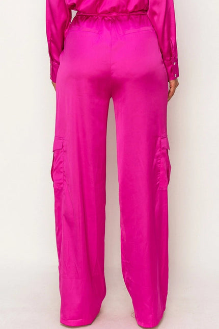 Luxure Silk Flap Pocket Pants