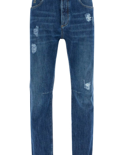 Brunello Cucinelli 'distressed denim leisure fit jeans for