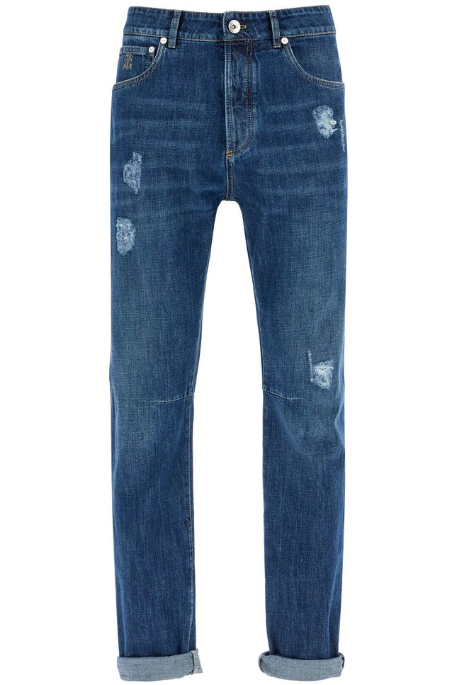 Brunello Cucinelli "distressed denim leisure fit jeans for