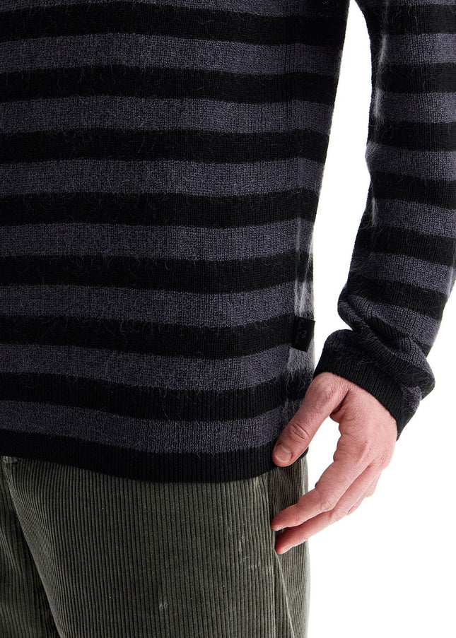 PS Paul Smith striped wool and mohair blend pullover