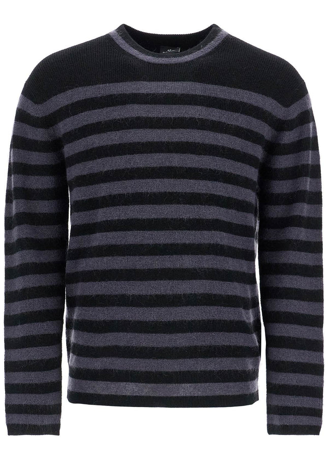 PS Paul Smith striped wool and mohair blend pullover