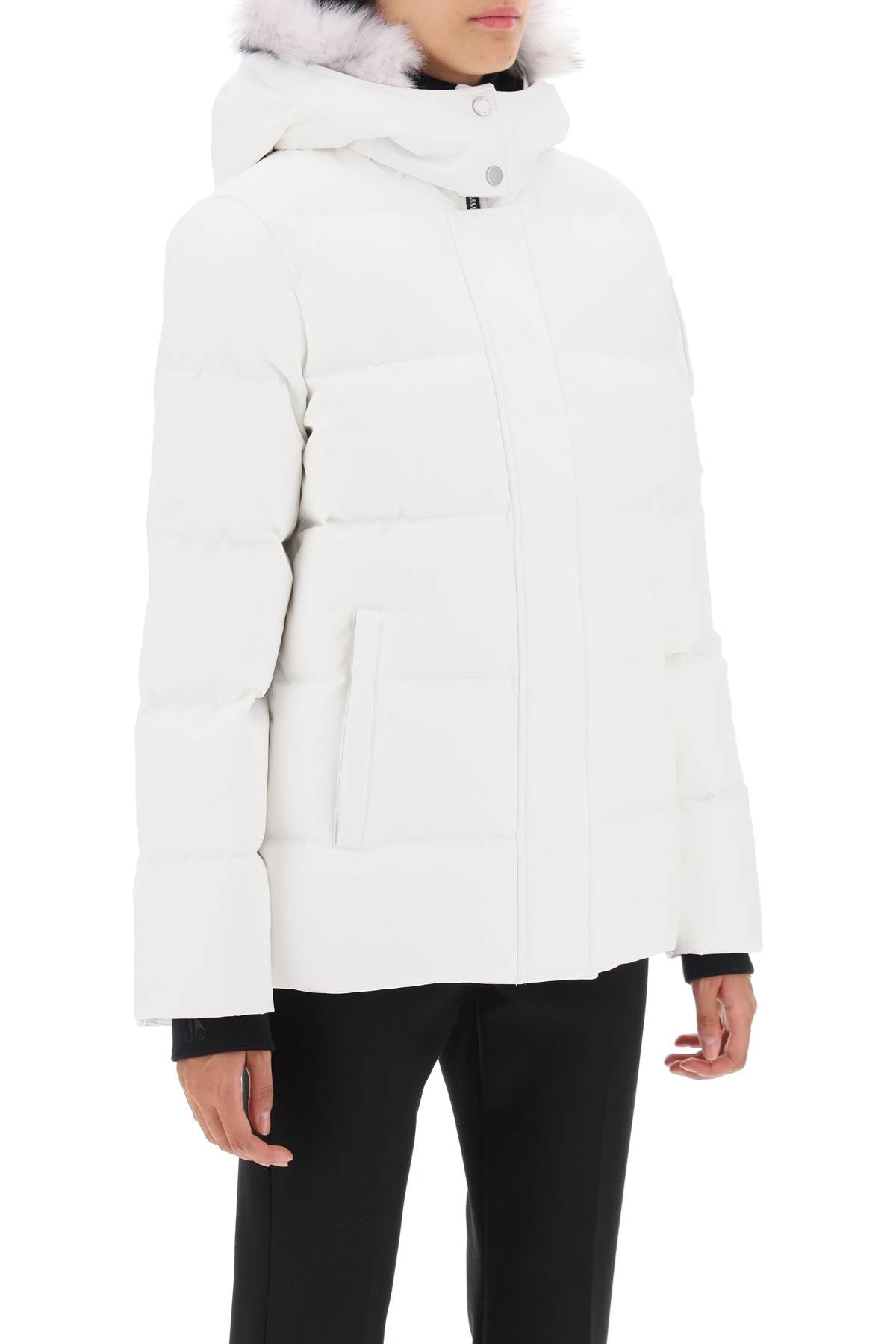 Moose Knuckles 'Cloud 3Q' Hooded Midi Down Jacket-Women's Fashion - Women's Clothing - Jackets & Coats - Jackets-Moose Knuckles-XS-Urbanheer