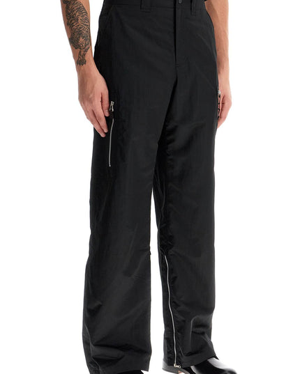 OUR LEGACY tactical cargo pants in technical satin fabric