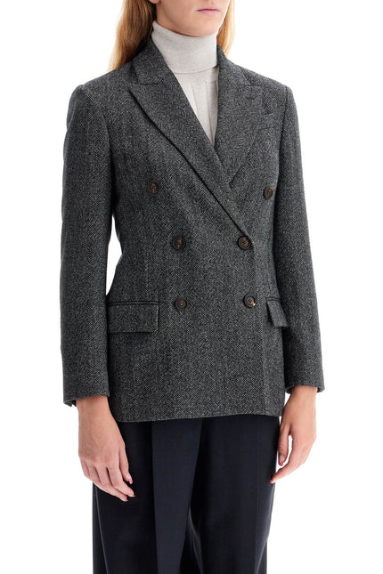 Brunello Cucinelli "chevron wool carded techno jacket"