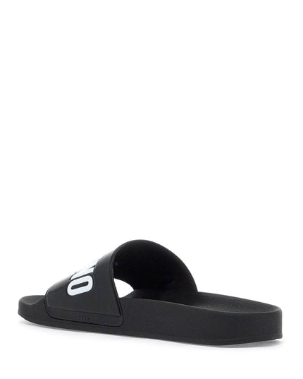 Moschino rubber slides with logo branding