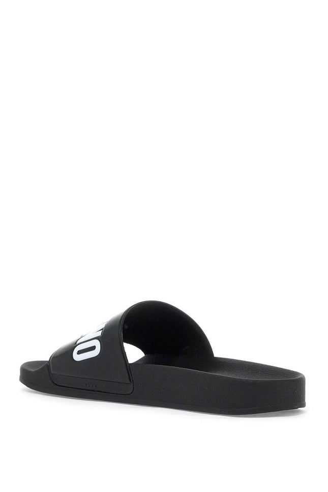 Moschino rubber slides with logo branding