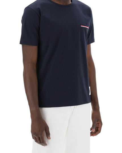 Thom Browne t-shirt con taschino rwb