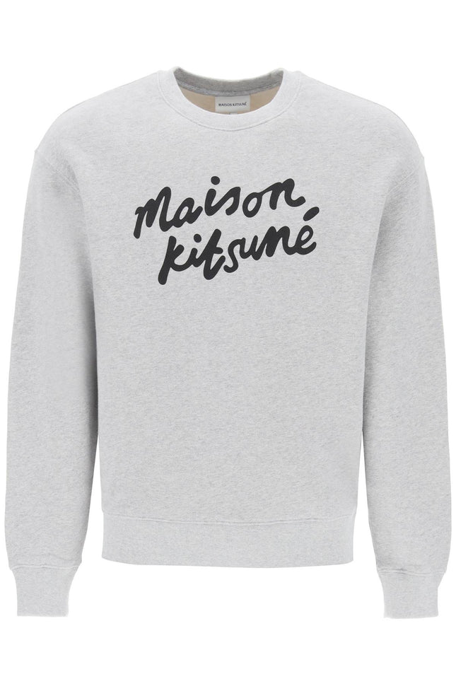 Maison Kitsune Crewneck Sweatshirt With Logo Grey-Sweatshirt-MAISON KITSUNE-S-Urbanheer