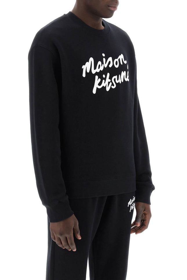 Maison Kitsune Crewneck Sweatshirt With Logo Black-Sweatshirt-MAISON KITSUNE-Urbanheer