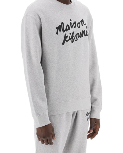 Maison Kitsune Crewneck Sweatshirt With Logo Grey-Sweatshirt-MAISON KITSUNE-Urbanheer