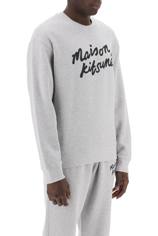 Maison Kitsune Crewneck Sweatshirt With Logo Grey-Sweatshirt-MAISON KITSUNE-Urbanheer