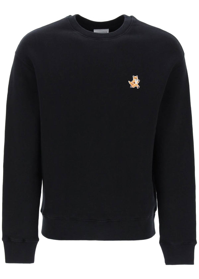 Maison kitsune "speedy fox comfort fit sweat-sweatshirt-MAISON KITSUNE-S-Black-Urbanheer