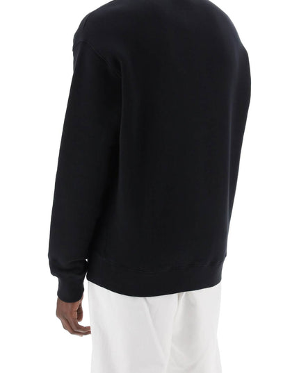 Maison Kitsune Crewneck Sweatshirt With Logo Lettering Black-Sweatshirt-MAISON KITSUNE-Urbanheer