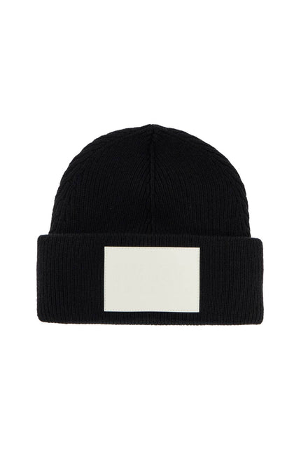 MM6 Maison Margiela "wool beanie hat with large logo patch"