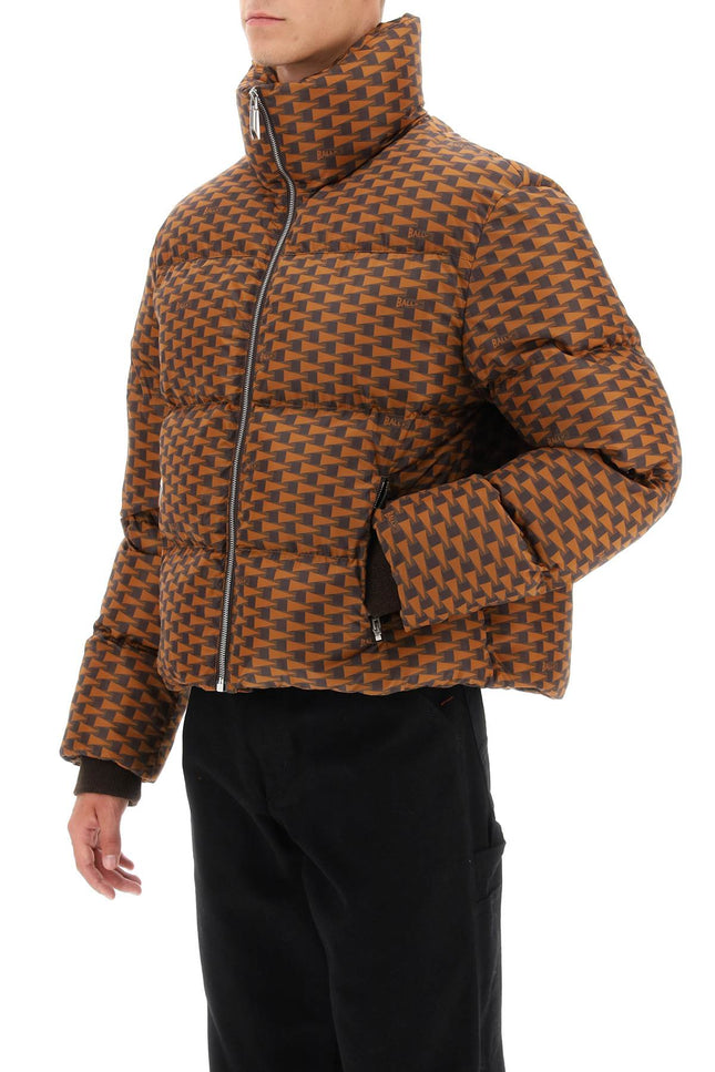 Bally Short Puffer Jacket With Pennant Motif-Bally-Urbanheer