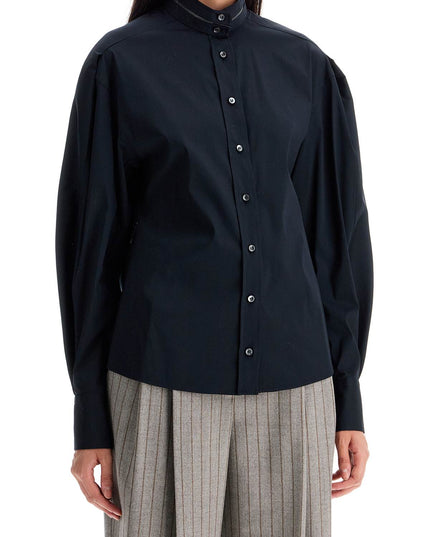 Brunello Cucinelli high-neck blouse with monile embellishment