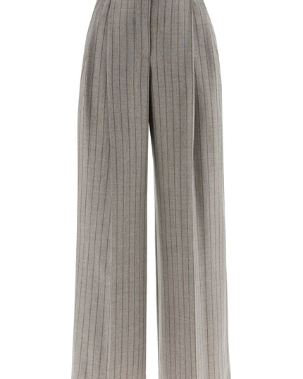 Brunello Cucinelli wide virgin wool pinstripe trousers