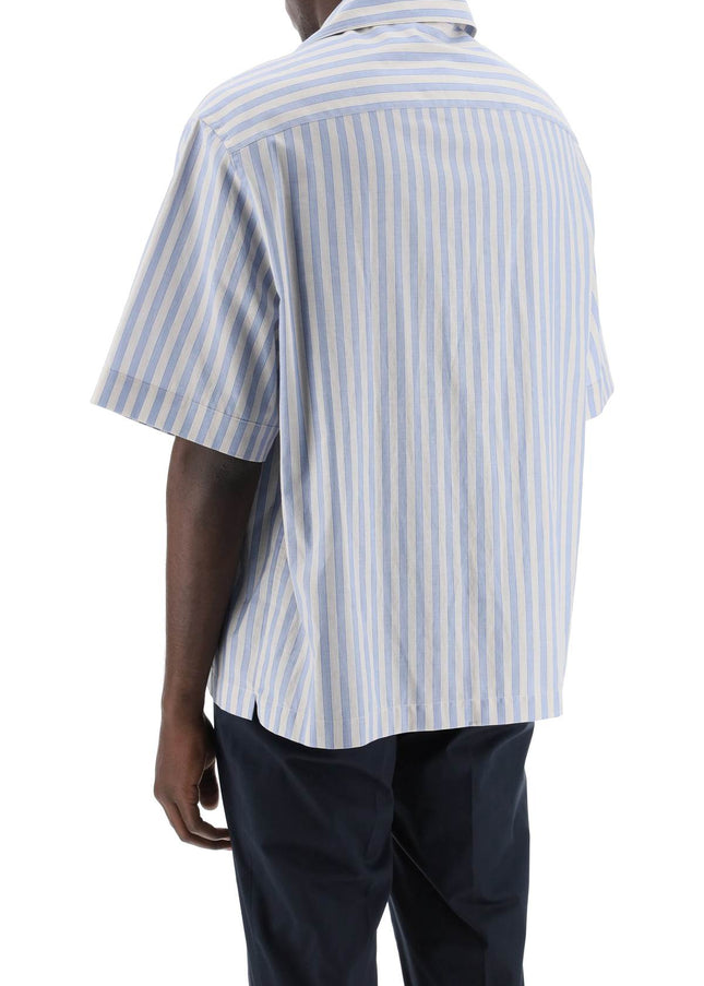 Etro pegasus striped bowling shirt