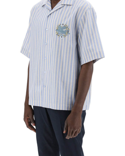 Etro pegasus striped bowling shirt