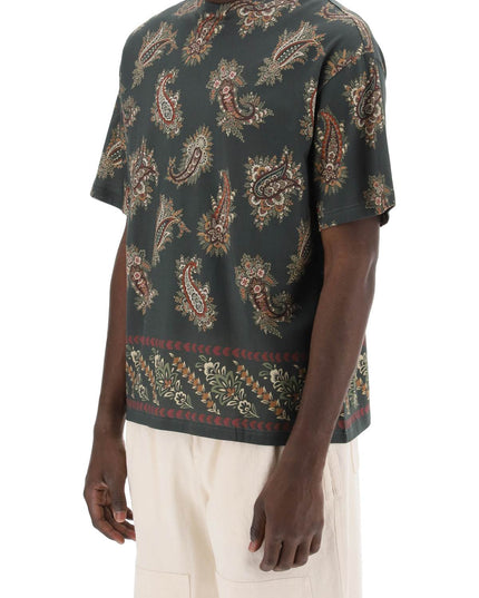 Etro T-shirt girocollo con stampa paisley