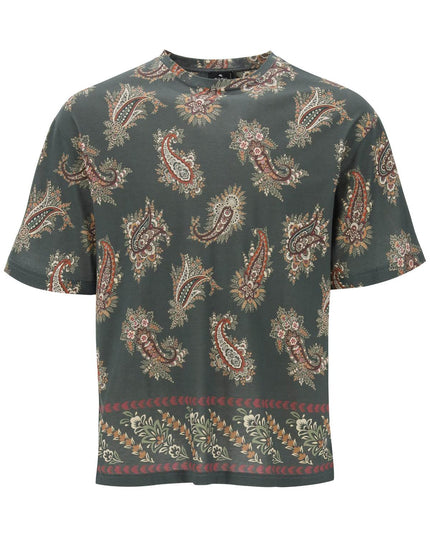 Etro T-shirt girocollo con stampa paisley