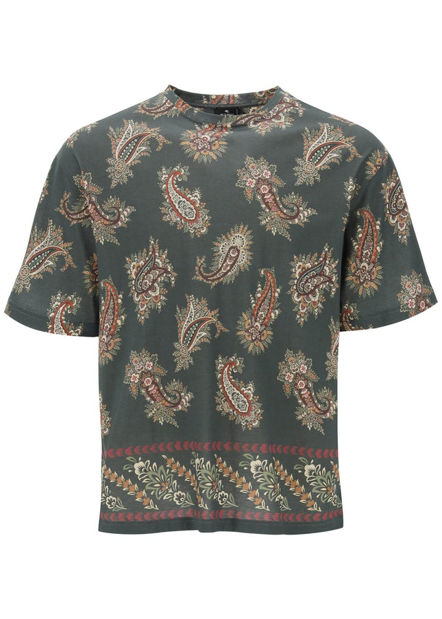 Etro T-shirt girocollo con stampa paisley