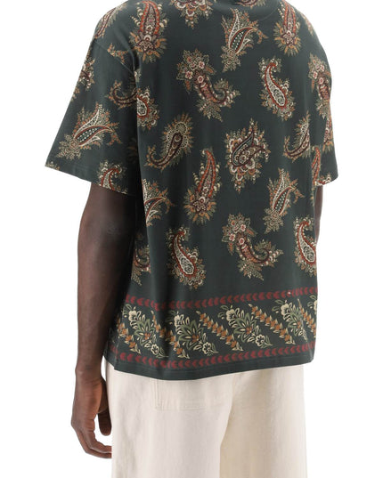 Etro T-shirt girocollo con stampa paisley