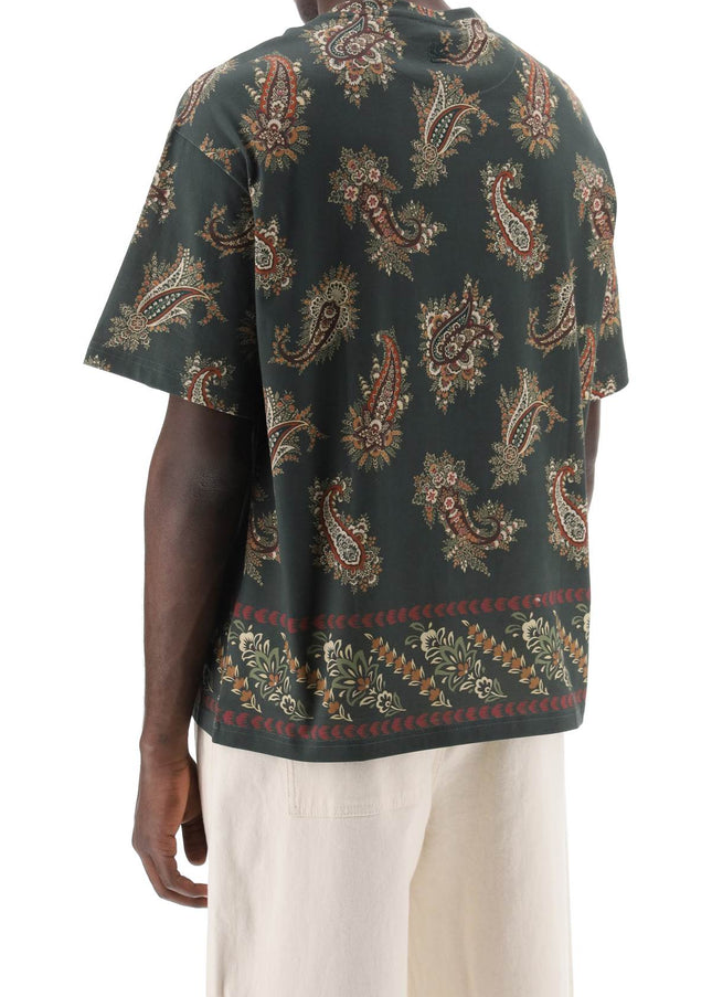 Etro T-shirt girocollo con stampa paisley