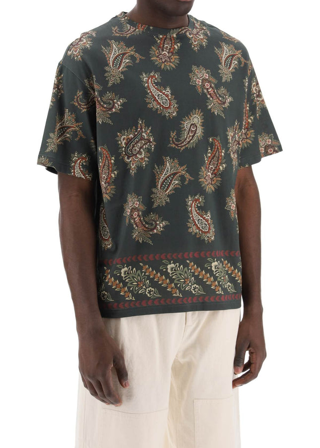 Etro T-shirt girocollo con stampa paisley