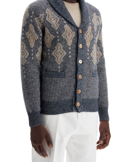 Brunello Cucinelli geometric jacquard pattern