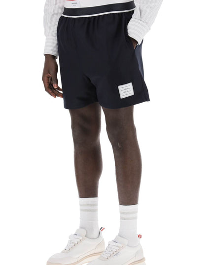 Thom Browne elastic waistband bermuda shorts in