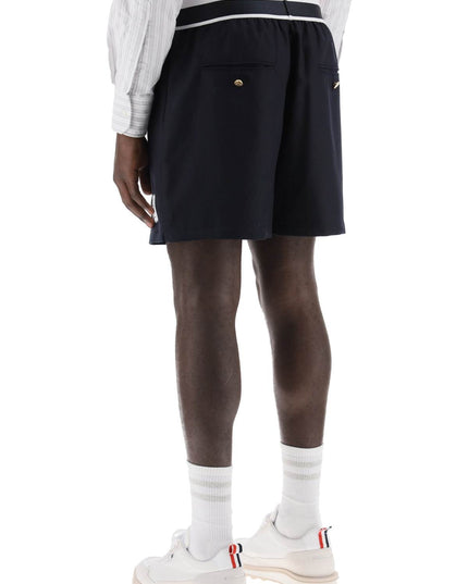 Thom Browne elastic waistband bermuda shorts in