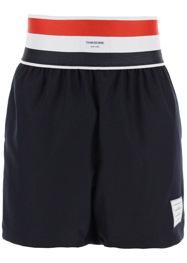 Thom Browne elastic waistband bermuda shorts in