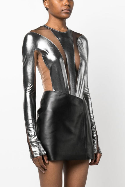 Mugler Top Silver