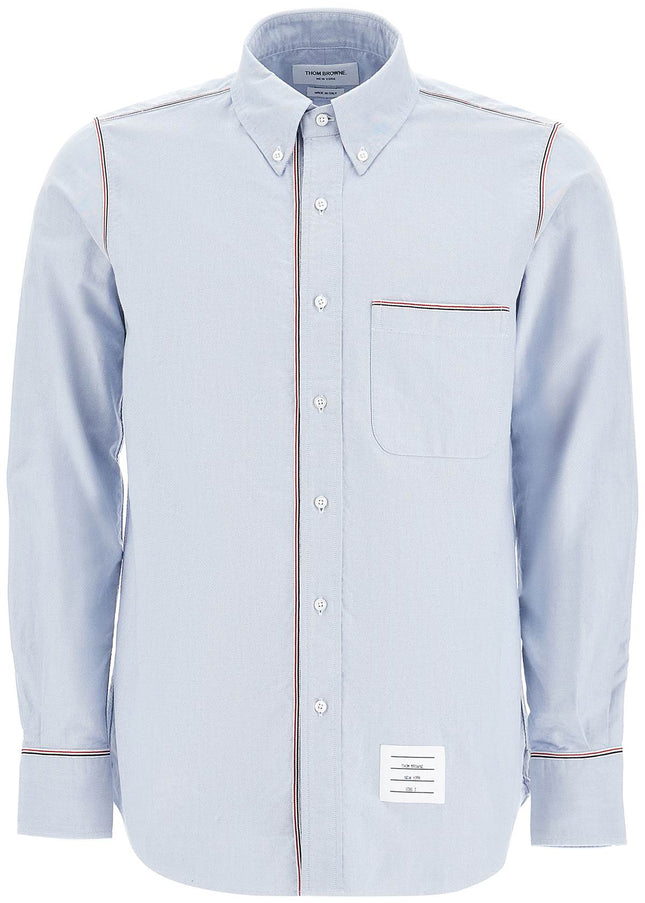 Thom Browne button-down shirt with gros-grain trim