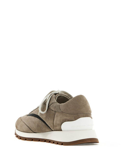 Brunello Cucinelli wool sneakers with precious stripe design