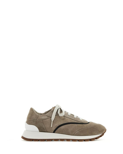 Brunello Cucinelli wool sneakers with precious stripe design