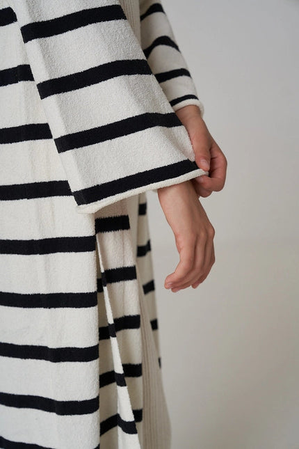 Maha Knitted Maxi-Coat Stripe