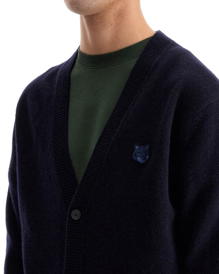 Maison Kitsune bold fox head wool cardigan