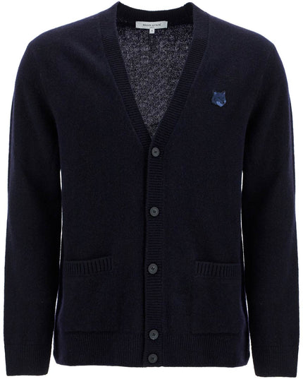 Maison Kitsune bold fox head wool cardigan