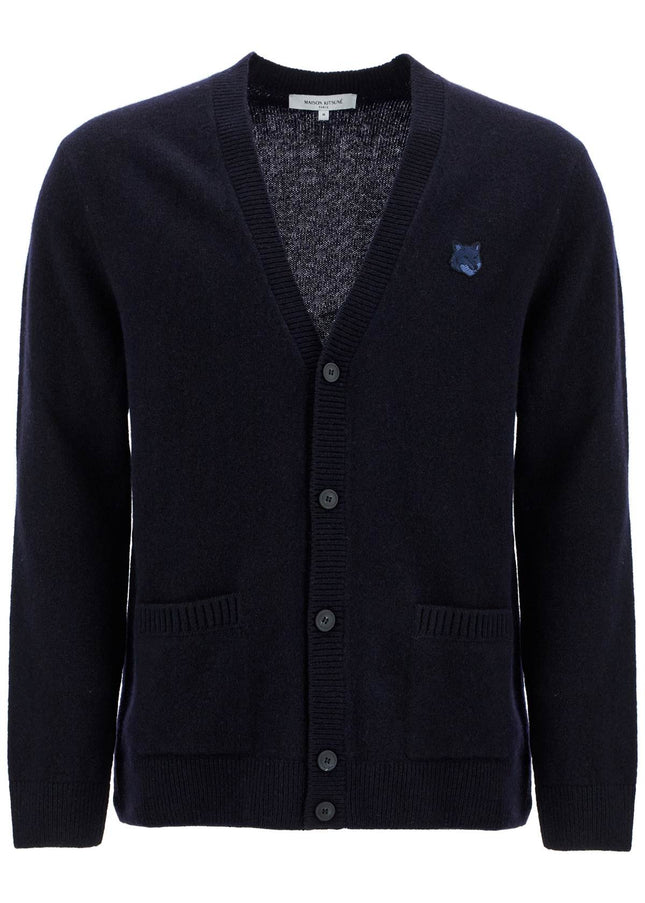 Maison Kitsune bold fox head wool cardigan