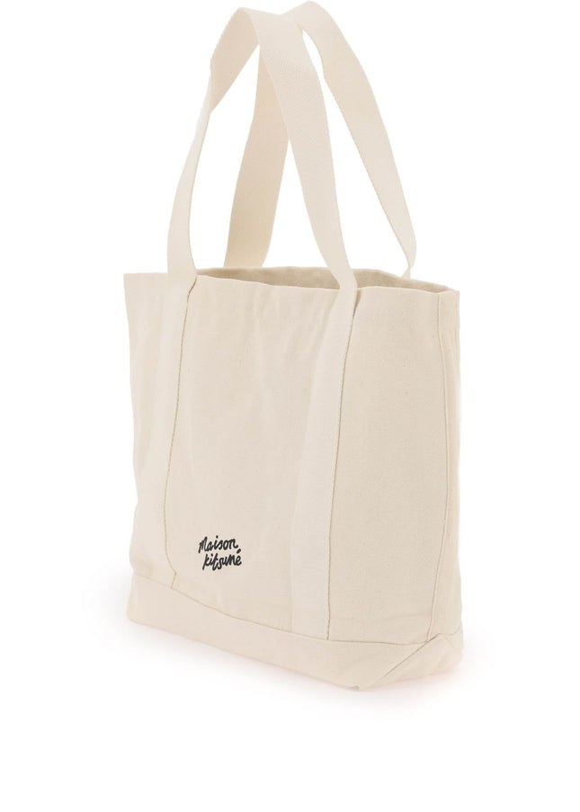 Maison Kitsune fox head tote bag