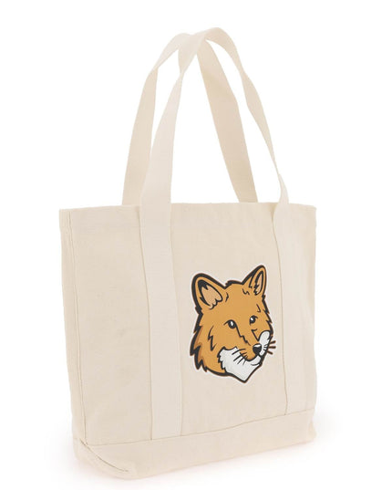 Maison Kitsune fox head tote bag