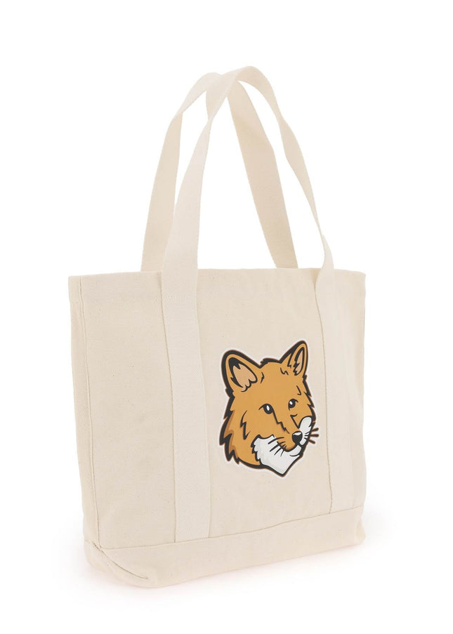 Maison Kitsune fox head tote bag