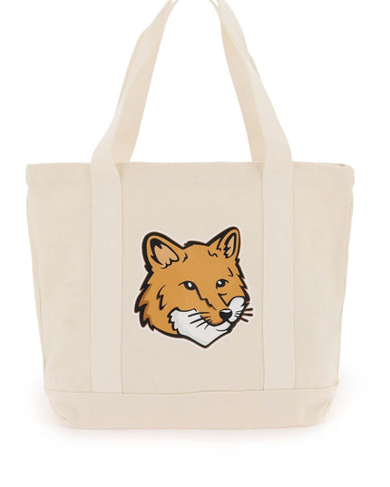 Maison Kitsune fox head tote bag