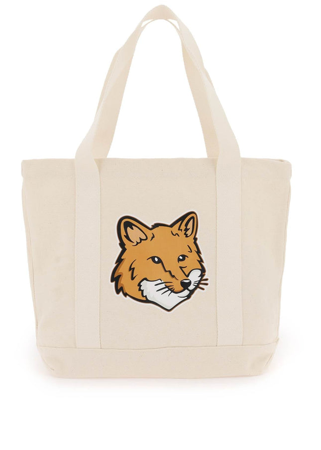 Maison Kitsune fox head tote bag